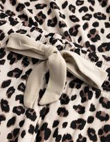 Pigiama completo (maglia + pantaloni) - Motivo leopardato - bianco