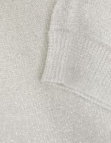 Pletená košile - lurex - bílá