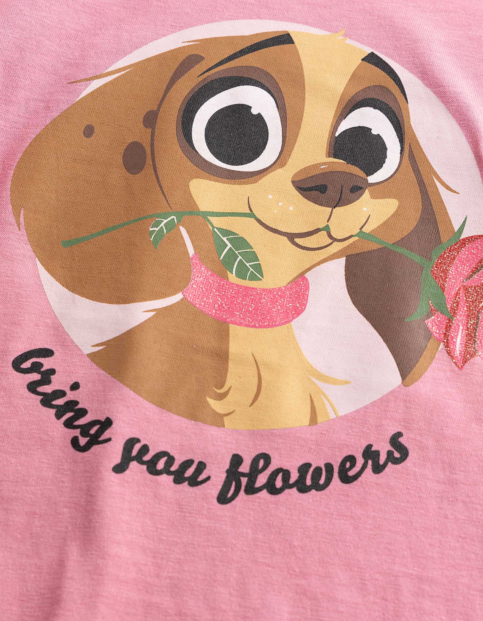 Langarmshirt - Print - Rosa