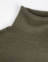 Bluză de corp cu m&acirc;necă lungă - Nasturi decorativi - Verde inchis