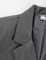 Pintsak - l&uuml;hendatud - hall