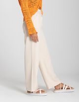 Pantalon palazzo - Fermeture par un bouton et un zip