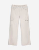 Cargohose - Twill - beige