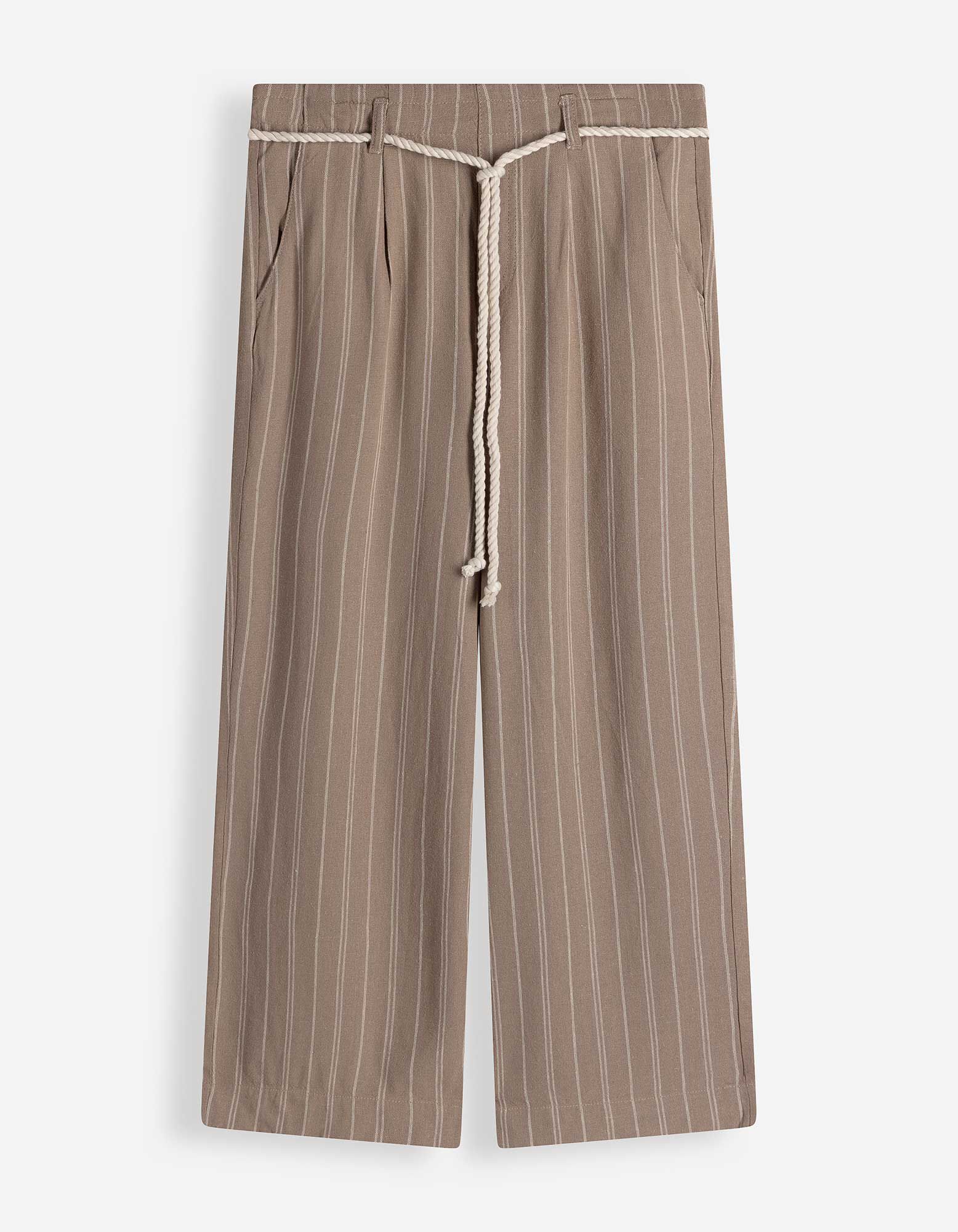 Culotte - Leinen-Optik - Braun
