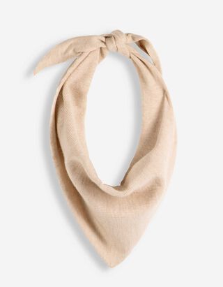 Dreieckstuch - Strick - Beige