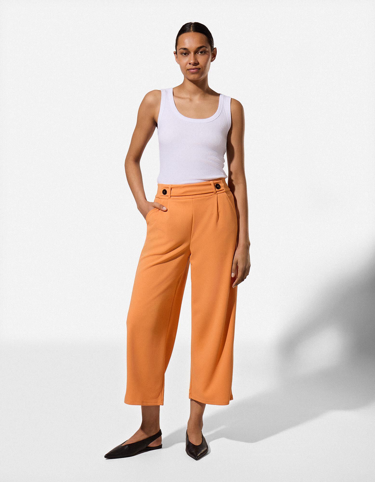 Broek - Elastische sluiting - Roestbruin