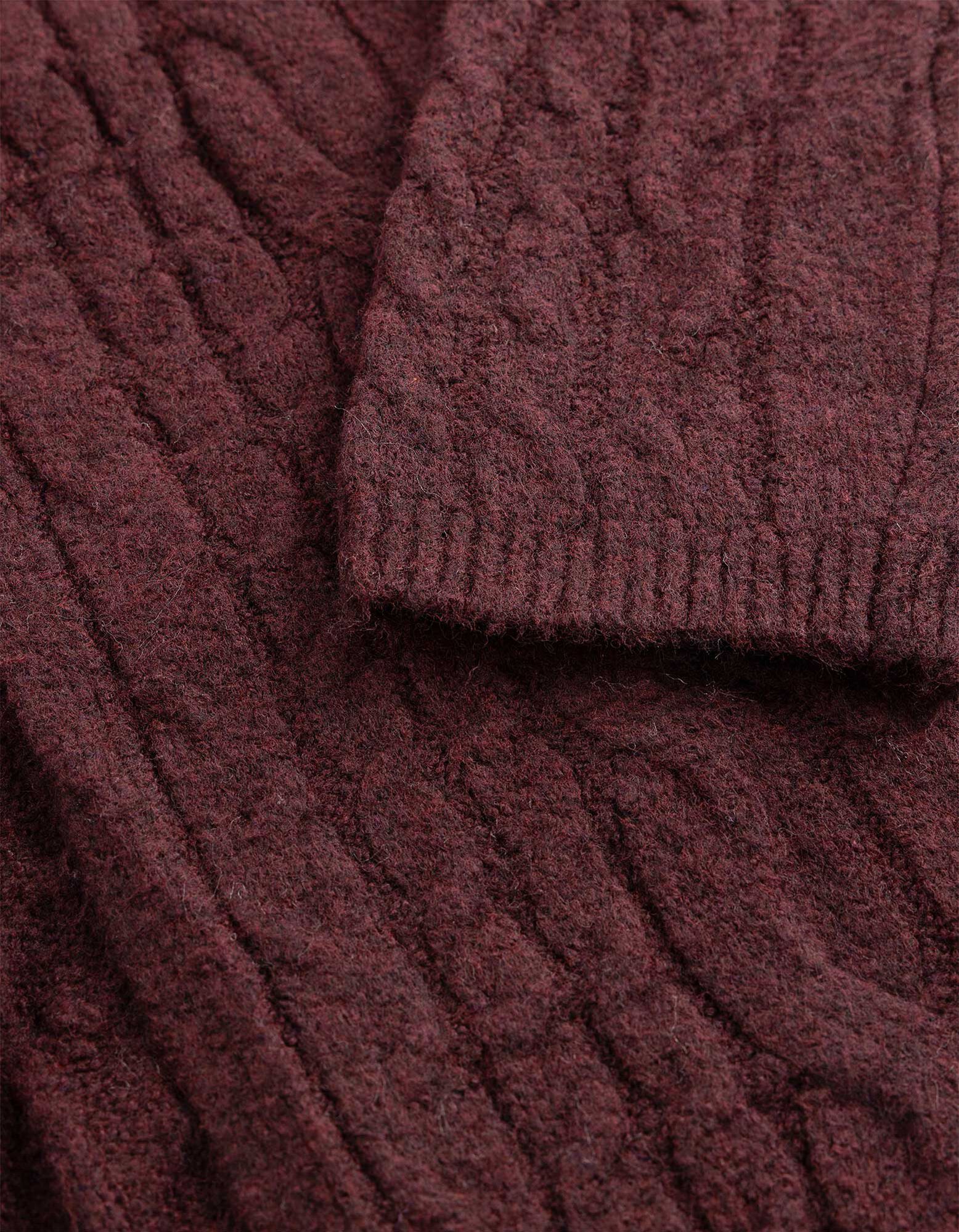 Longcardigan - Zopfstrick - Lila