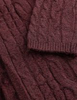 Longcardigan - Zopfstrick - Lila