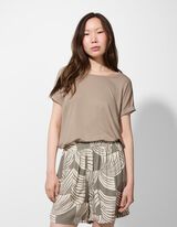 T-Shirt - Viskose-Mix - beige