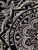 T-shirt - Glitterprint - zwart