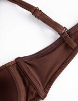 Top bikini - Spalline regolabili - marrone scuro