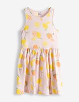 Kleid - Allover-Print - rosa