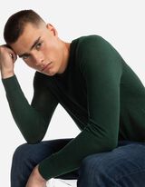 Longsleeve - Fijn breisel - donkergroen