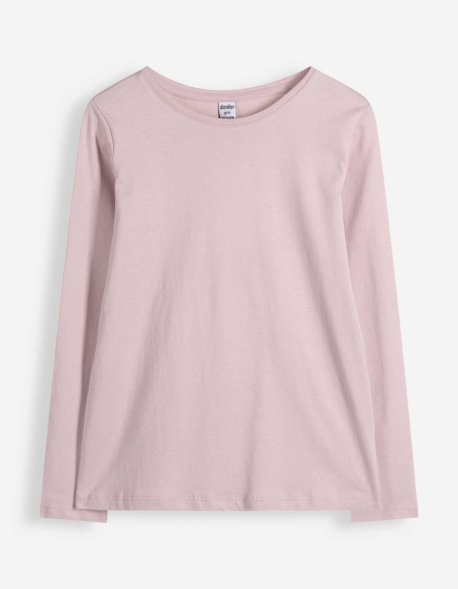 Langarmshirt - einfarbig - Rosa