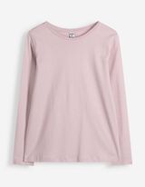 Langarmshirt - einfarbig - Rosa