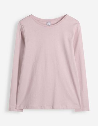 Langarmshirt - einfarbig - Rosa