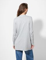 Dolga jopa - Prišiti žepi - siva