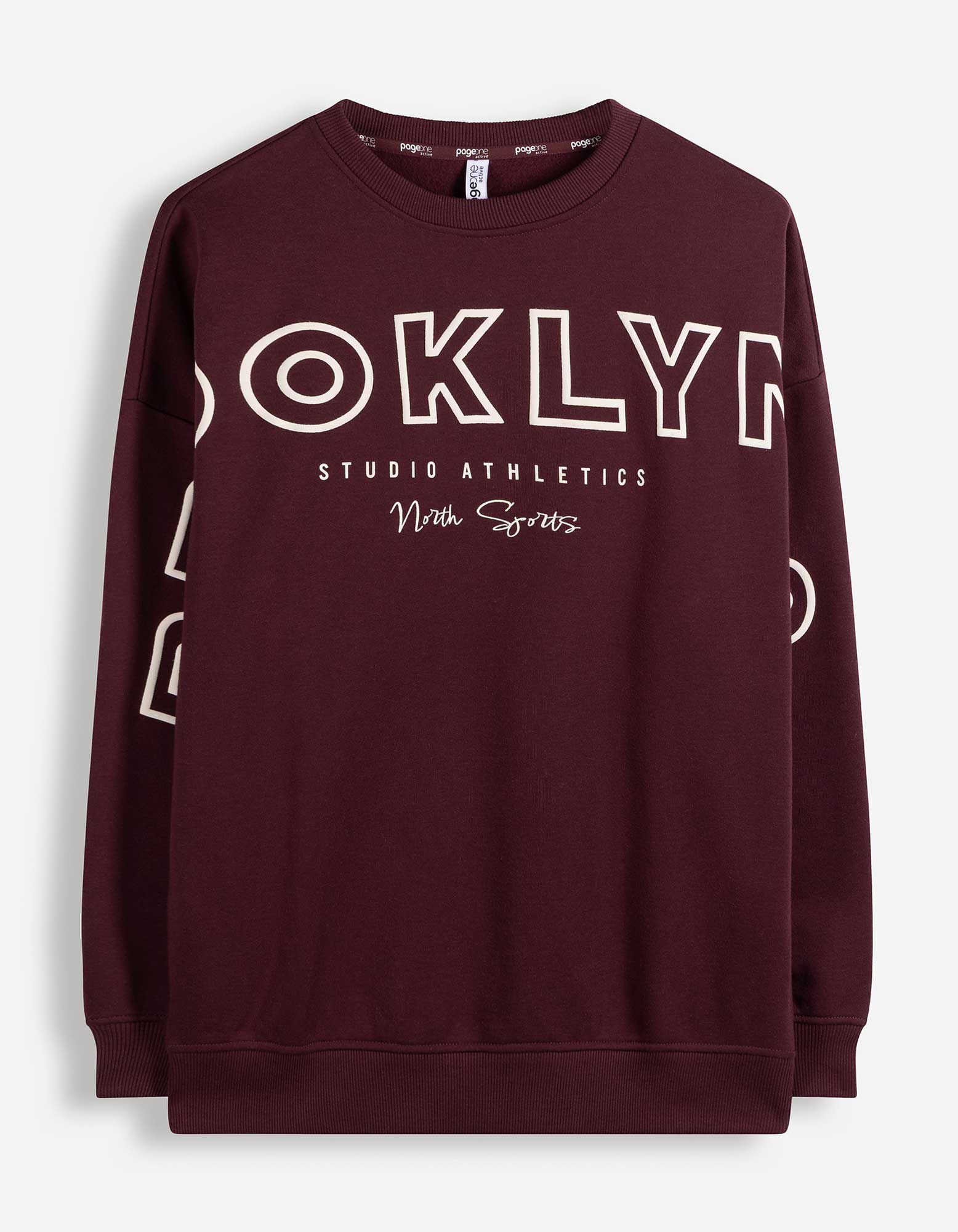 Sweatshirt - Baumwoll-Mix - Lila
