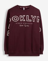 Sweatshirt - Baumwoll-Mix - Lila