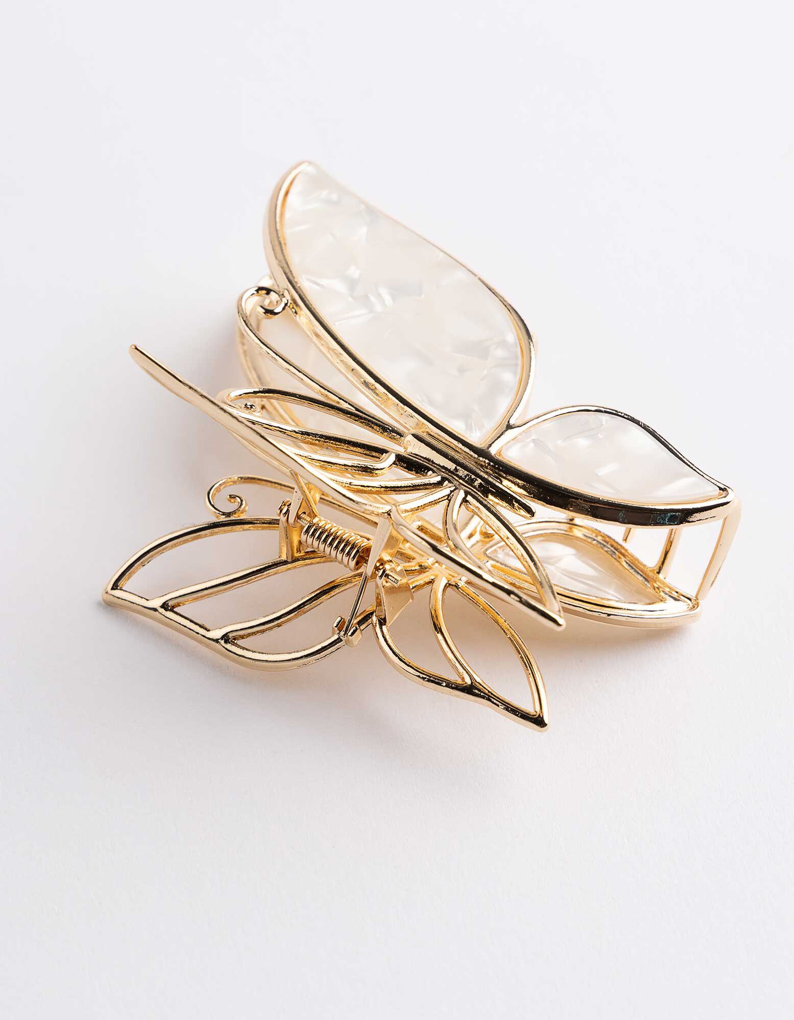 Haarklammer - Schmetterling - Goldfarben
