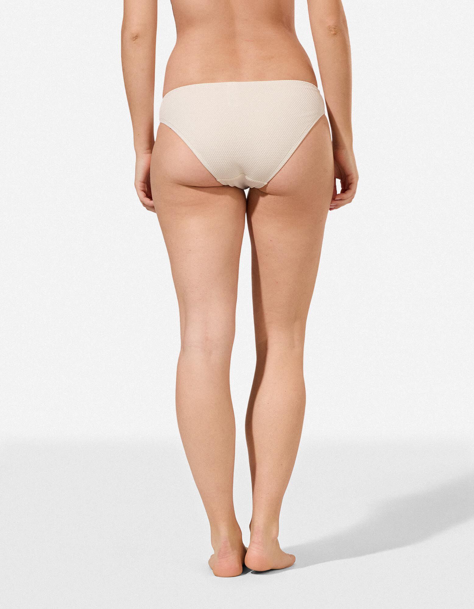 Badehose - einfarbig - Off-White