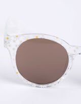 Sonnenbrille - rund - weiß