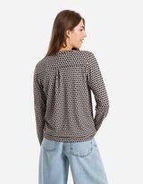 Majica dugih rukava - Serafino izrez - crno