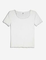 T-shirt - Misto cotone - bianco