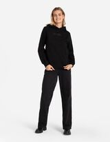 bluza z kapturem - nadrukowany przekaz - czarny