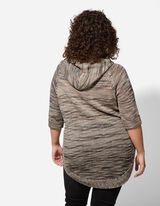 Felpa con cappuccio - Design multicolore - marrone