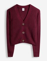 Cardigan - einfarbig - Dunkelrot
