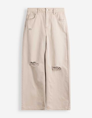 Hose - Used-Look - Beige