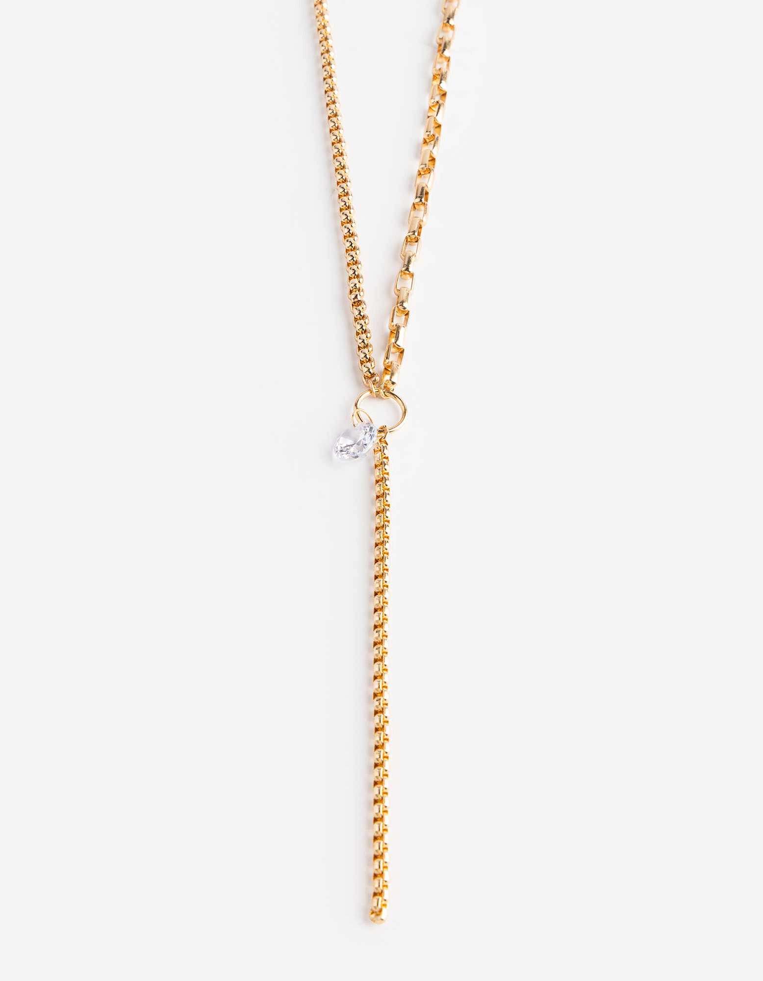 Kette - Ziersteine - Goldfarben