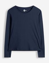 Langarmshirt - Baumwolle - Dunkelblau