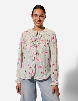 Blouse - Volants - lichtgroen