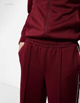 Široké nohavice - Galónové pásy - tmavocervena