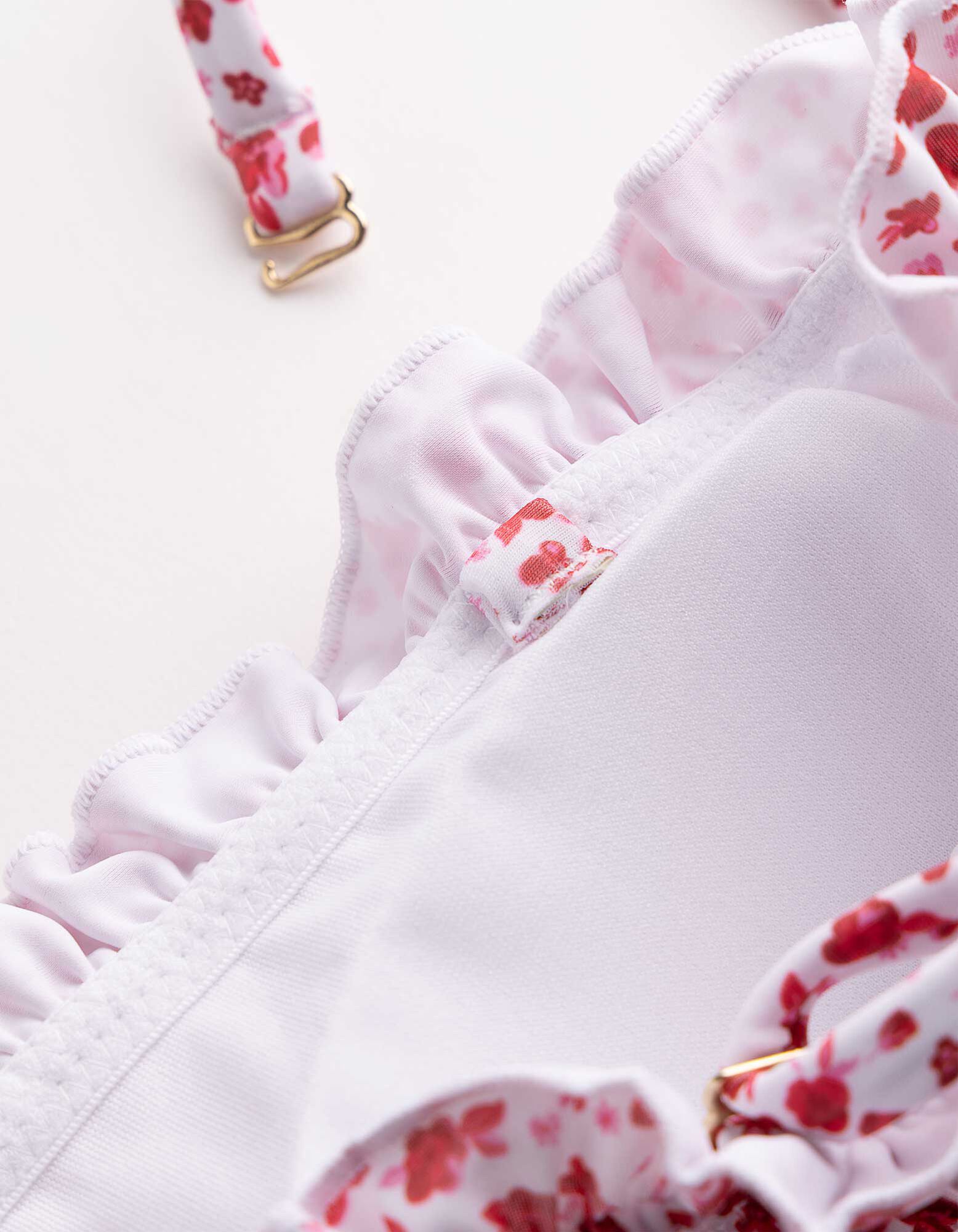 Haut de bikini - Bretelles ajustables - blanc