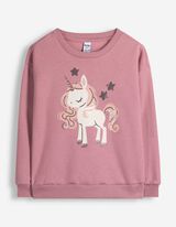 Sweatshirt - Paillettenbesatz - Lila