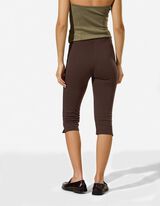 Leggings - Zierkn&ouml;pfe - Dunkelbraun