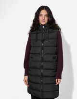 Tepitud vest - reguleeritav äär - must