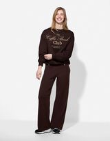 Sweatshirt - Frontprint - dunkelbraun