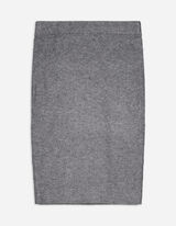 Gonna a maglia - Maglia a coste - grigio scuro