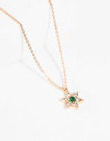 Naszyjnik - ozdobne kamyki - zloty