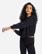 Pulover - Okrasni kamni - crna