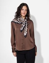 wzór w panterkę - ciemny brazowy