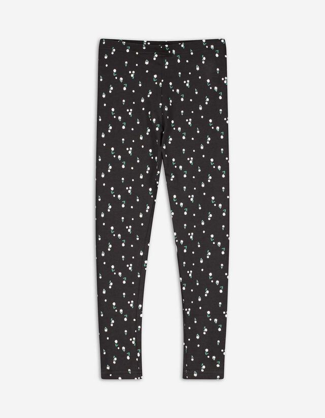 Leggings - Allover-Print - dunkelgrau