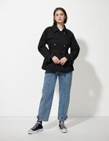 Trenč-mantil - crno