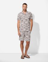 Shorts - Jacquard - weiß