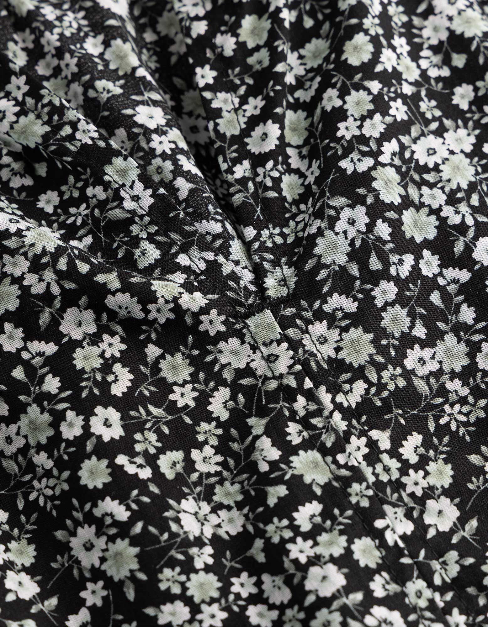 Blusenshirt - Allover-Print - schwarz