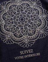 T-Shirt - Glitzerprint - Dunkelblau